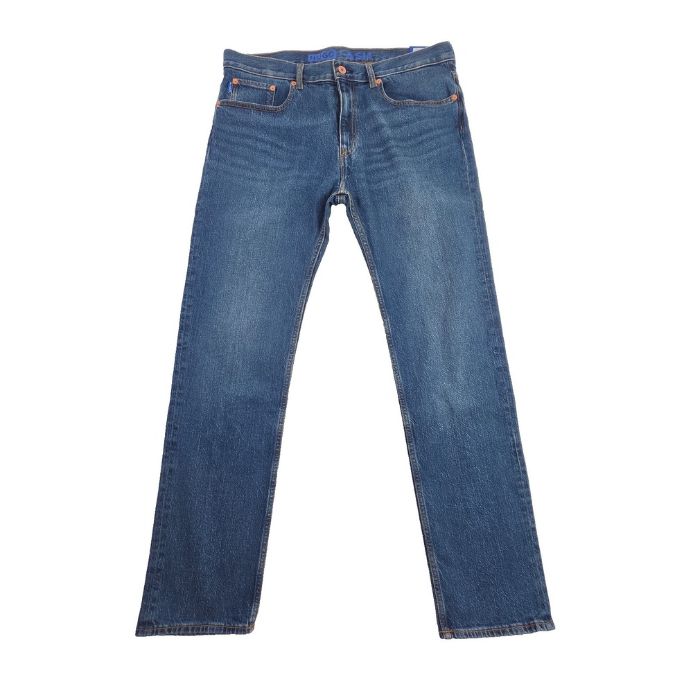 Hugo Boss Ash Slim Jeans Mens 36x32 Medium Wash Blue Denim NWT Classic NEW